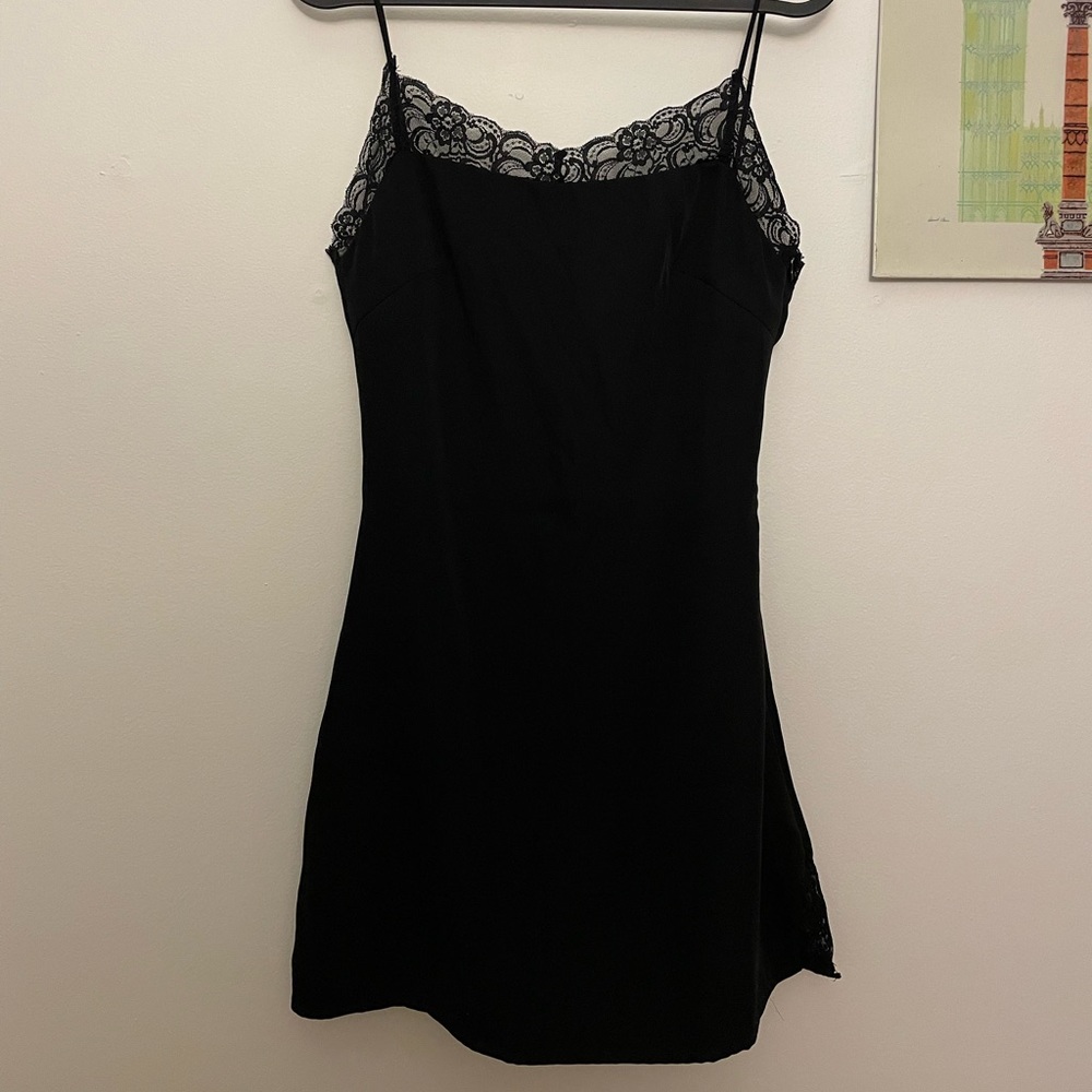 Superdown lace trimmed mini dress